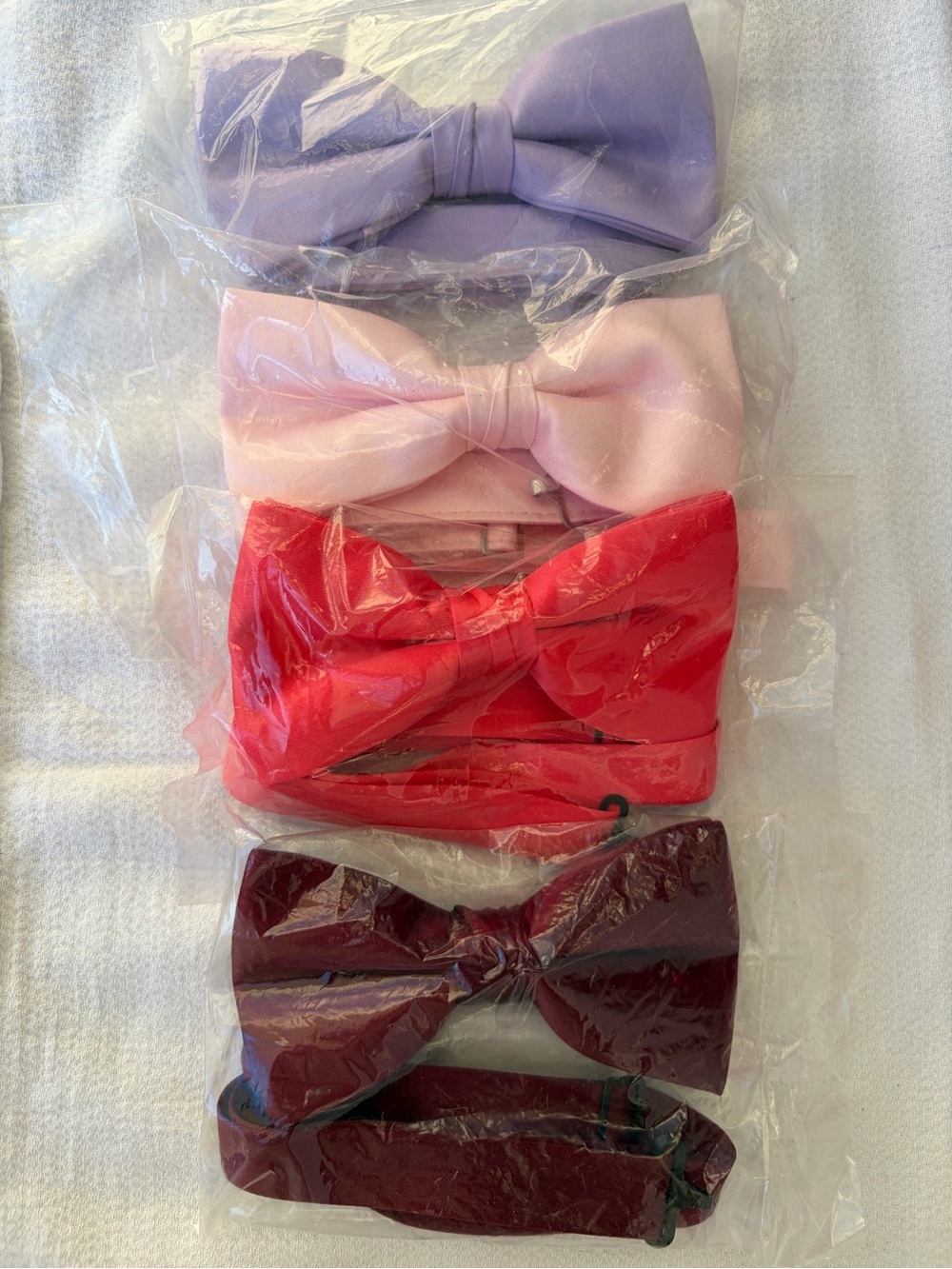 NWOT Bundle of 4 After Six assorted pre made bow tie set. Combo 30